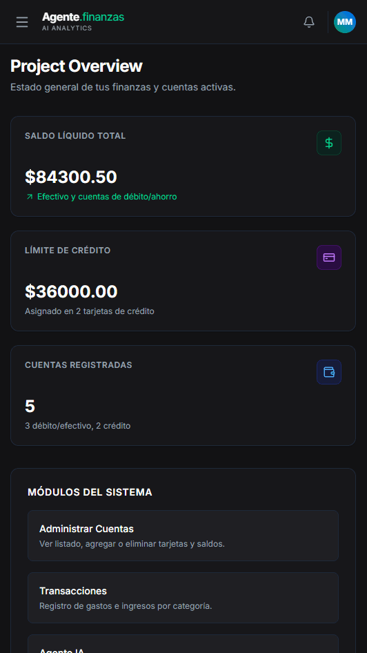 Gestión Financiera Inteligente con Agente IA screenshot 1